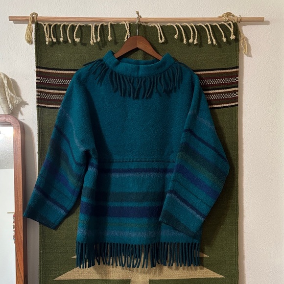 Lapp Lander lap lander lapplander made in Norway 100% wool fringe vintage sweate - Picture 5 of 11